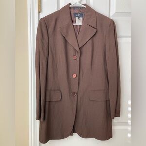 Les Copains Chocolate Brown Women's Blazer